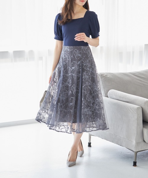 「tocco closet」 ドッキングワンピース M ブルー レディース_画像5
