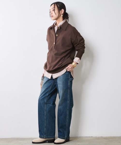 「CHIC STYLE」 スウェットカットソー L ブラウン レディース_画像4