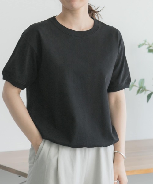 「FORK&SPOON」 半袖Tシャツ 1 ネイビー レディース_画像4