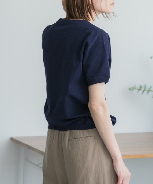 「FORK&SPOON」 半袖Tシャツ 1 ネイビー レディース_画像7