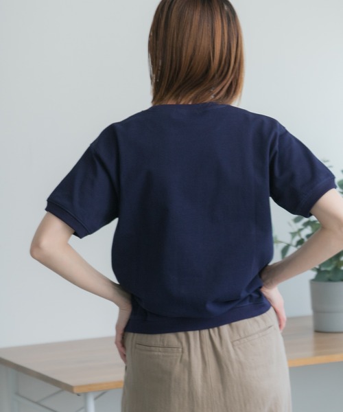 「FORK&SPOON」 半袖Tシャツ 1 ネイビー レディース_画像8
