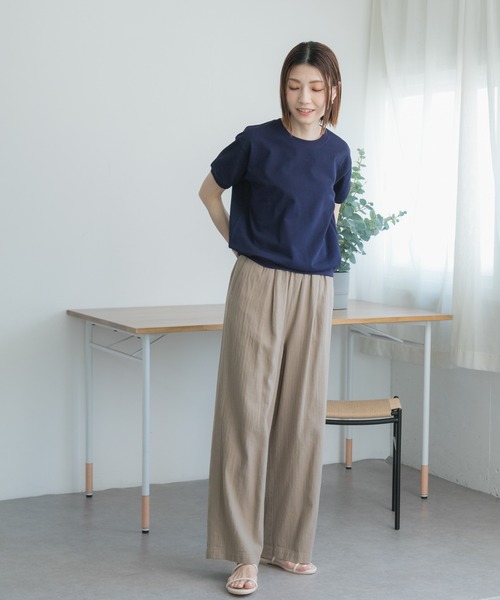 「FORK&SPOON」 半袖Tシャツ 1 ネイビー レディース_画像9