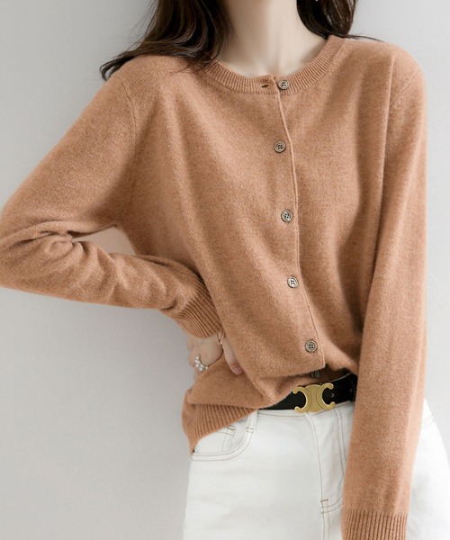 「BLANC FICELLE」 ニットカーディガン X-LARGE ネイビー レディース_画像8