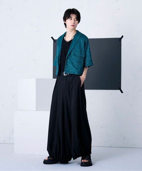 「Ellno Loset」 テーラードジャケット X-SMALL ブルーグリーン メンズ_画像3