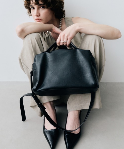 HANNE ハンドバッグ ソフトレザースクエアバッグ : ZOZOTOWN Yahoo!店