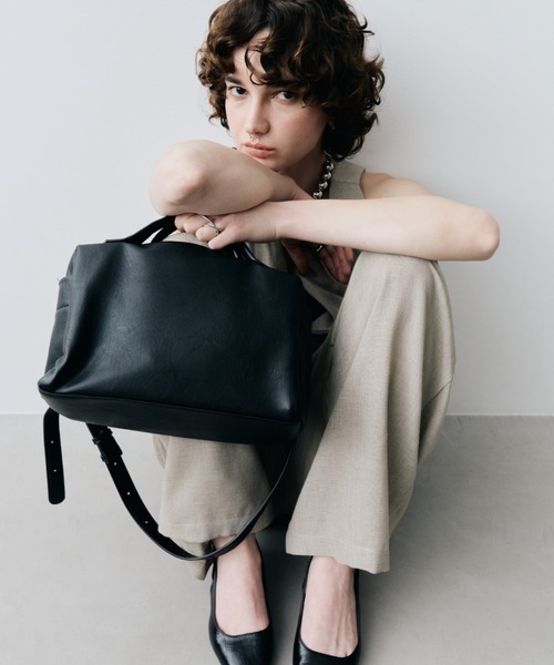 HANNE ハンドバッグ ソフトレザースクエアバッグ : ZOZOTOWN Yahoo!店