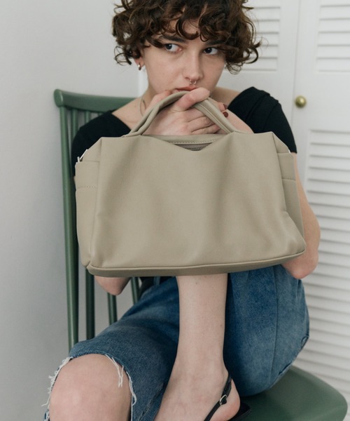 HANNE ハンドバッグ ソフトレザースクエアバッグ : ZOZOTOWN Yahoo!店