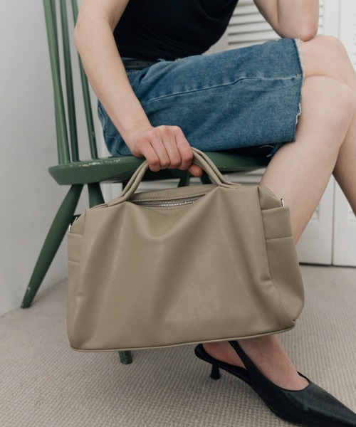 HANNE ハンドバッグ ソフトレザースクエアバッグ : ZOZOTOWN Yahoo!店