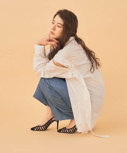 「SEVEN TWELVE THIRTY」 ヒールサンダル 22.5cm ブラック レディース_画像8