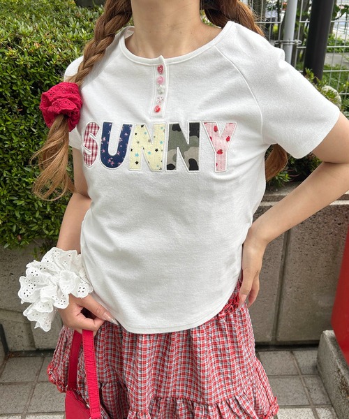 WC tシャツ 半袖 「夏の大本命トップス」アソートボタンパッチワーク