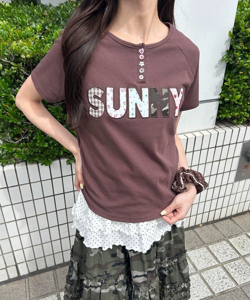WC tシャツ 半袖 「夏の大本命トップス」アソートボタンパッチワーク