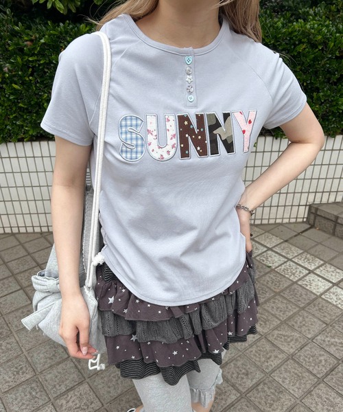 WC tシャツ 半袖 「夏の大本命トップス」アソートボタンパッチワーク