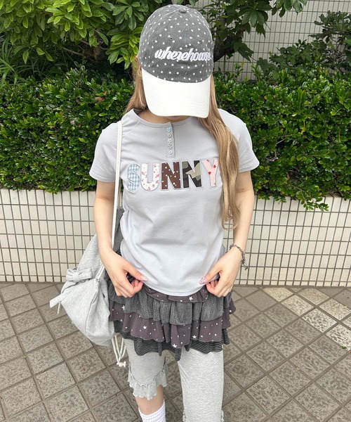 WC tシャツ 半袖 「夏の大本命トップス」アソートボタンパッチワーク