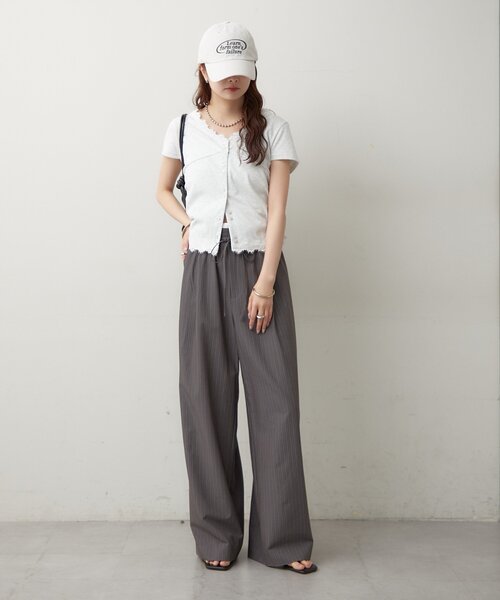 Invel クレンジング製品 シルバー袋 レディース 半袖Tシャツ サイズM mystic（ミスティック） tシャツ 半袖 VレースフレンチT レディース