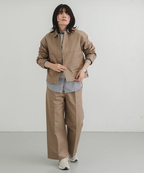 「EKAL」 パンツ ONE ネイビー レディース_画像8