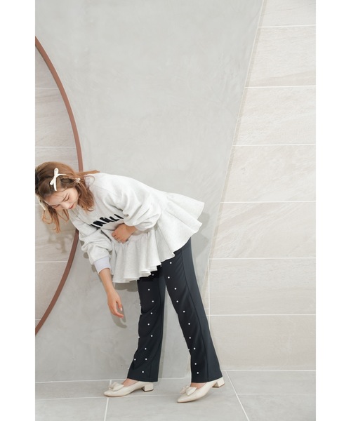 「JUMELLE」 スラックス SMALL グレー レディース_画像3