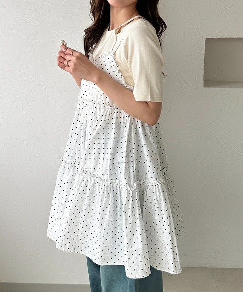 「apres jour clair」 キャミソールワンピース X-LARGE ベージュ レディース_画像4