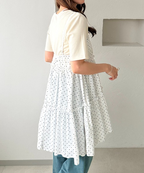 「apres jour clair」 キャミソールワンピース X-LARGE ベージュ レディース_画像6