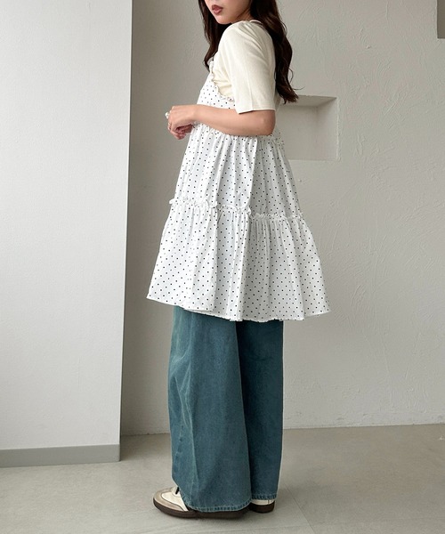 「apres jour clair」 キャミソールワンピース X-LARGE ベージュ レディース_画像8