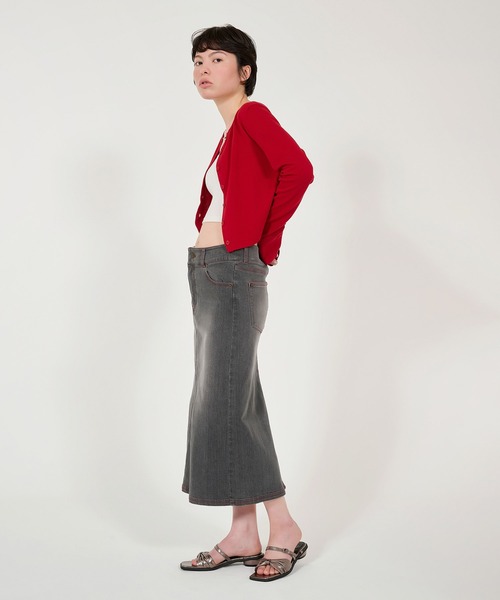 「TINA:JOJUN」 ニットカーディガン M グレー レディース_画像6