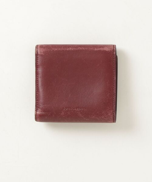 ボッテガヴェネタ　三つ折り財布　赤 BOTTEGA VENETA（ボッテガ・ヴェネタ） 三つ折り 財布 - レッド