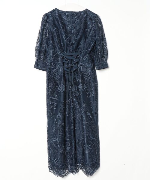 「PREFERIR」 長袖ワンピース LARGE ネイビー レディース_画像2