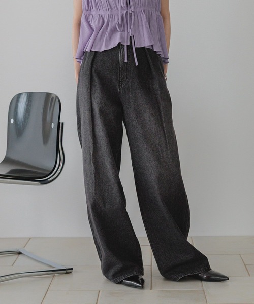 「LOWRYS FARM」 デニムパンツ LARGE ブルー レディース_画像8