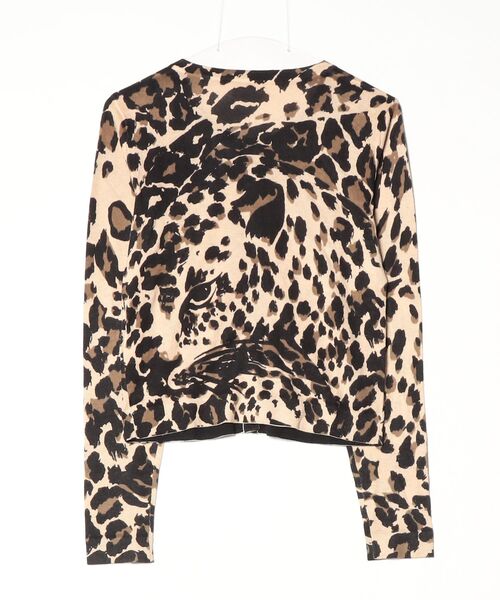 「DIANE von FURSTENBERG」 レオパードカーディガン S ブラウン レディース_画像2