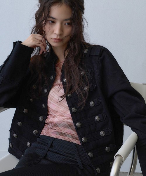 Clum コート アウター metal button napoleon jacket / メタルボタン
