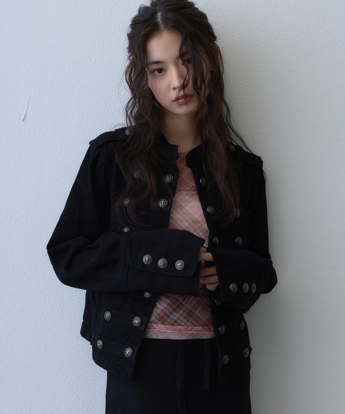 Clum コート アウター metal button napoleon jacket / メタルボタン
