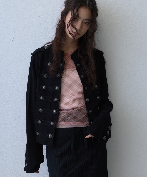 Clum コート アウター metal button napoleon jacket / メタルボタン