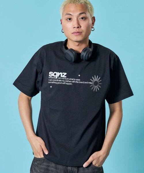「SEQUENZ」 半袖Tシャツ SMALL ベージュ メンズ_画像4