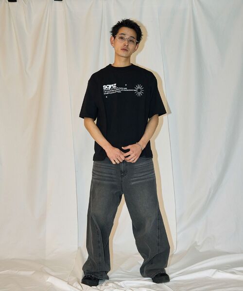「SEQUENZ」 半袖Tシャツ SMALL ベージュ メンズ_画像8