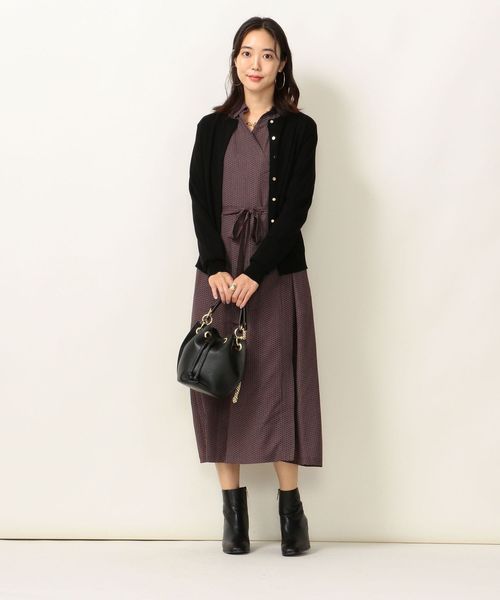 SHIPS any ワンピース シャツワンピース any:ジオメトリックシャツ