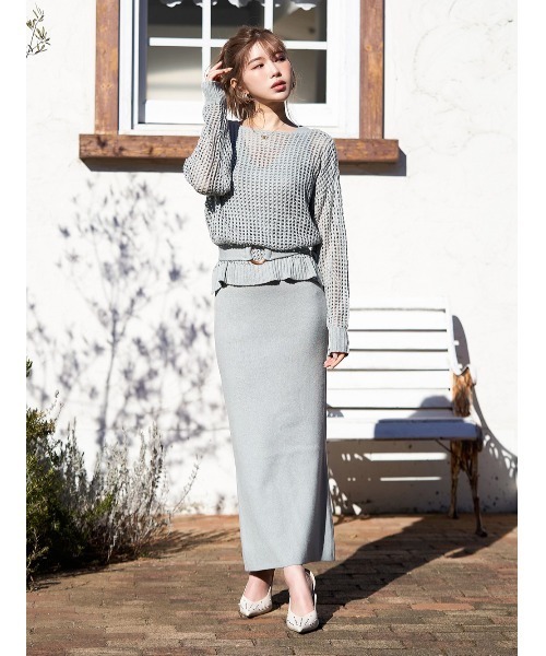 レディース 完売商品 Darich ダーリッチ メッシュレイヤードニットワンピース ピンク Su3zg M ブランド