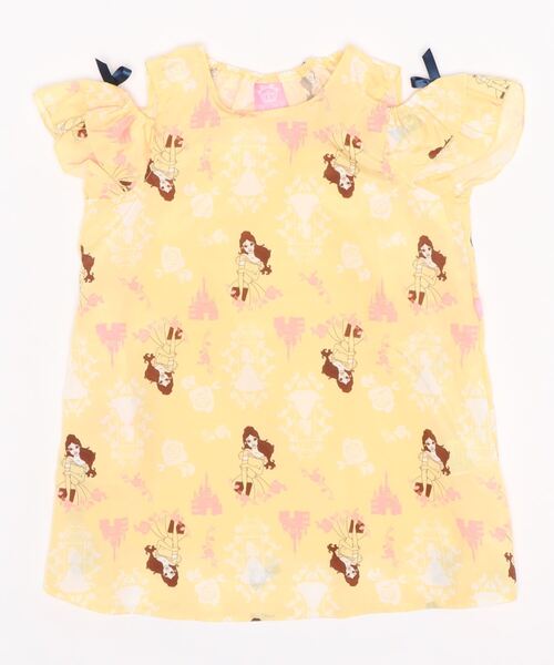 ワンピース ディズニー プリンセス総柄シフォンワンピース 4897K