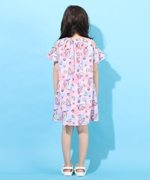 ワンピース ディズニー プリンセス総柄シフォンワンピース 4897K
