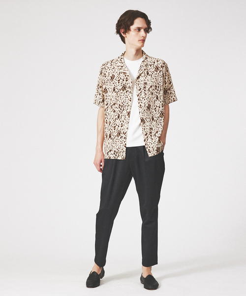 アバハウス（ABAHOUSE）/【アニマル柄】オープンカラー 半袖シャツ ABAHOUSE（アバハウス） シャツ 「アニマル柄」オープンカラー 半袖