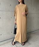 ワンピース 夏 半袖 配色ステッチオーバーサイ...の詳細画像1
