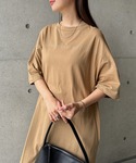 ワンピース 夏 半袖 配色ステッチオーバーサイ...の詳細画像2