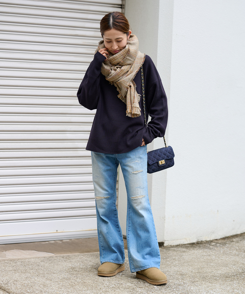 FRAMeWORK（フレームワーク） マフラー 「THROW/スロー」MIX GLEN