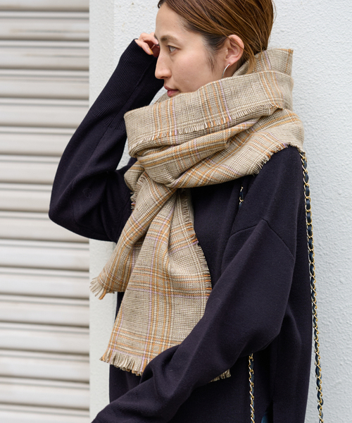 FRAMeWORK（フレームワーク） マフラー 「THROW/スロー」MIX GLEN