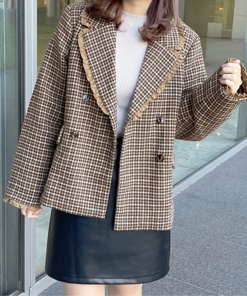 EIKOKONDO 美品♡ フリル付き多色テーラードジャケット y06 EIKOKONDO