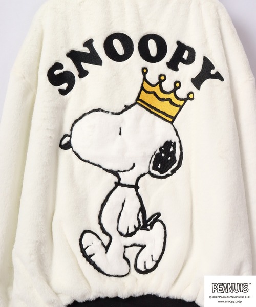 PEANUTS パーカー SNOOPYフェイクファーパーカー メンズ レディース