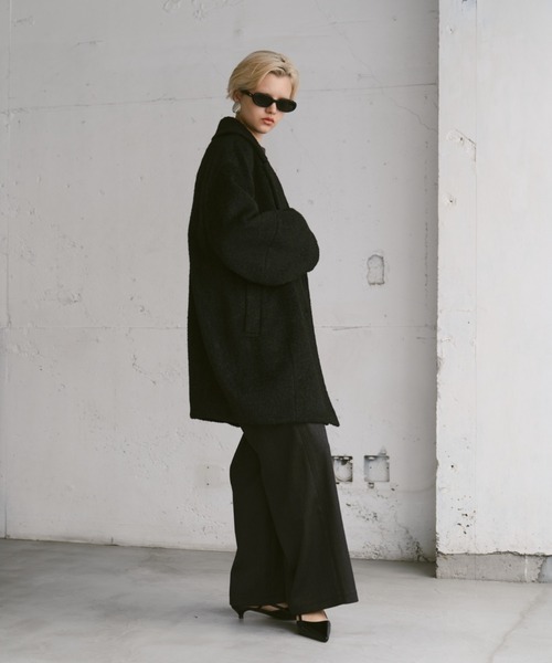 Happy John ウールブレンドシャギーコクーンPコート Happy John（ハッピージョン）の「wool blend shaggy cocoon p