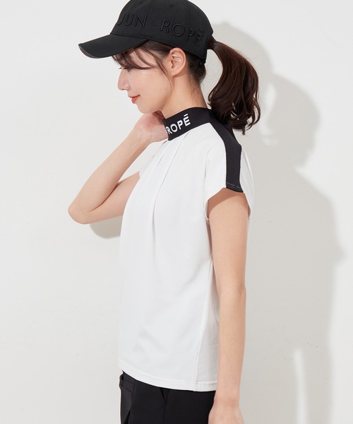 JUN&ROPE' tシャツ 「UVカット」「接触冷感」タック使いリボン