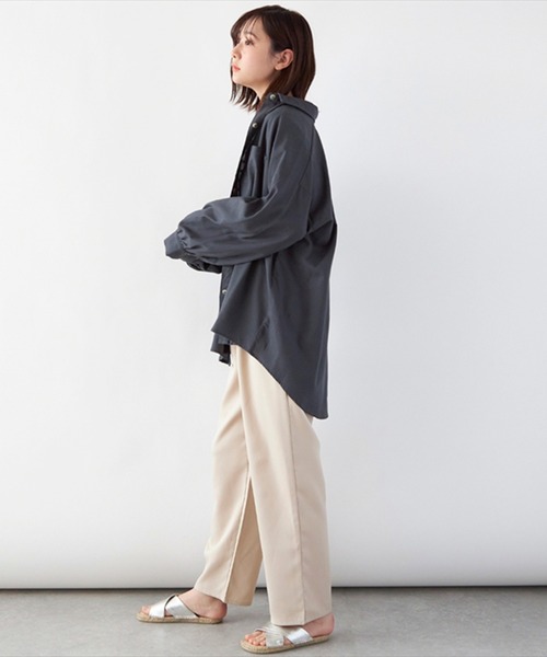 STYLEBLOCK ブラウス シャツ コットンリネンオーバーサイズ