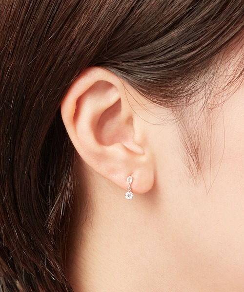 va vendome aoyama ピアス K10ホワイトゴールド ホワイトトパーズ