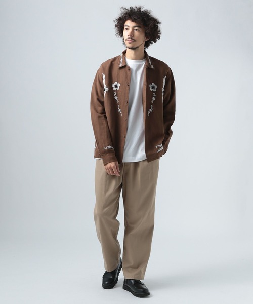 BAYFLOW シャツ 「INDIA IS BEAUTIFUL」ビーズシャツ メンズ