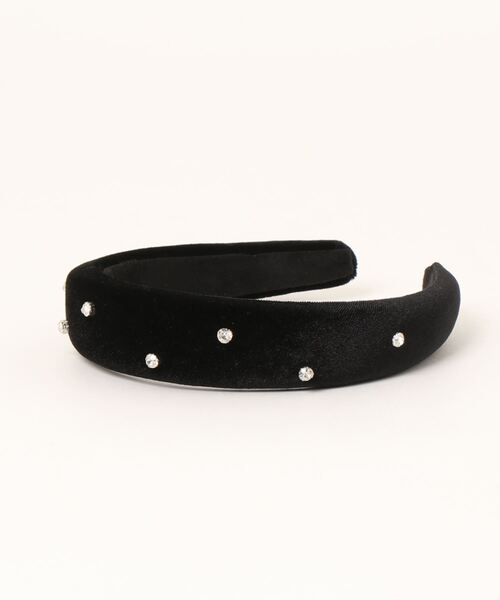 acca ベルベット ビジュー　カチューシャ 黒 made in Italy PETAL MARKET | アクセサリー | KOTI ビジューカチューシャ